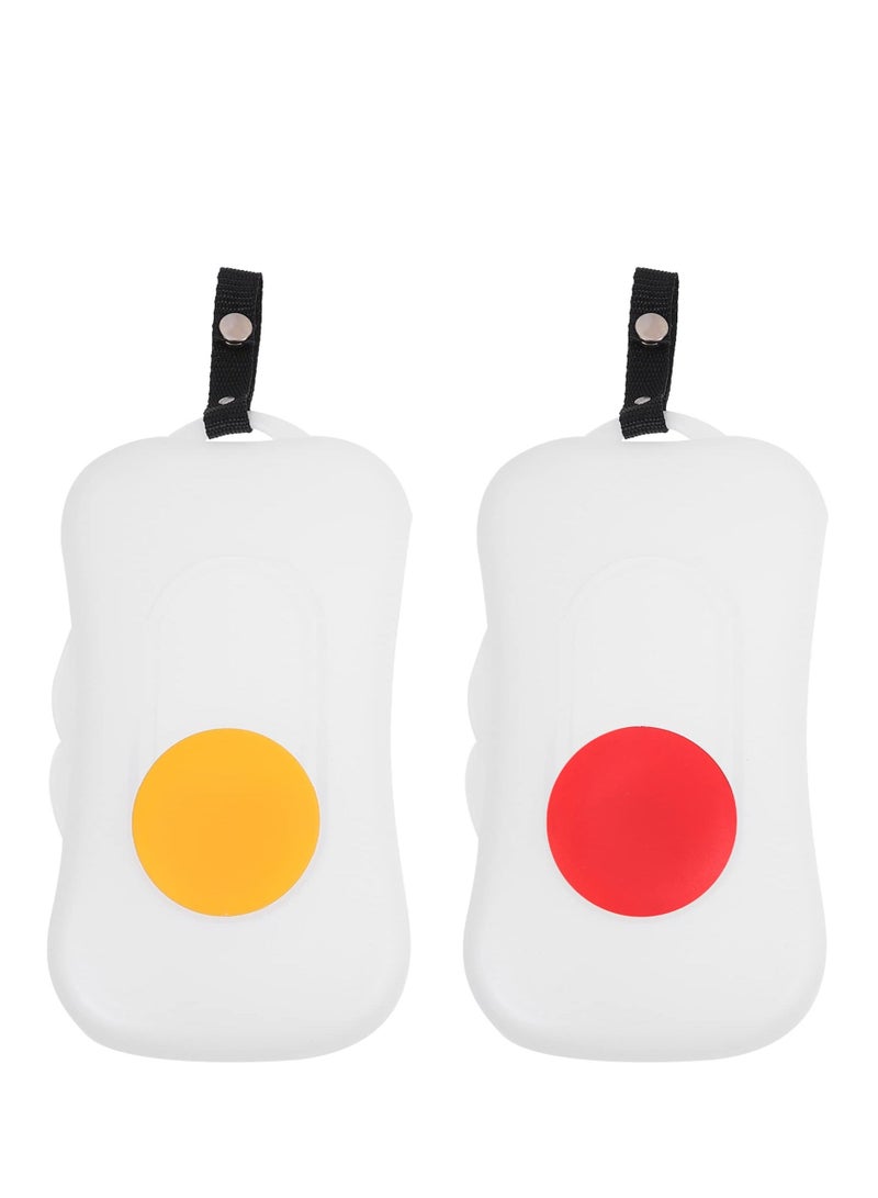 Y&D Lid Wipes Boxes, Refillable Case with Container Wet Pouch for Travel Pull on Napkin Red Seal Color Tissue Reusable Moisture Yellow Outdoor Secure Portable Button Kids and Adult (2pcs)  - Image 1