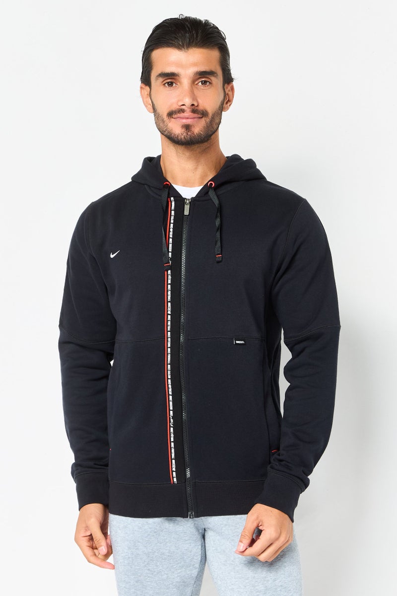 Nike Men Sportswear Fit Long Sleeve Soccer Hoodie, Black - Image 1