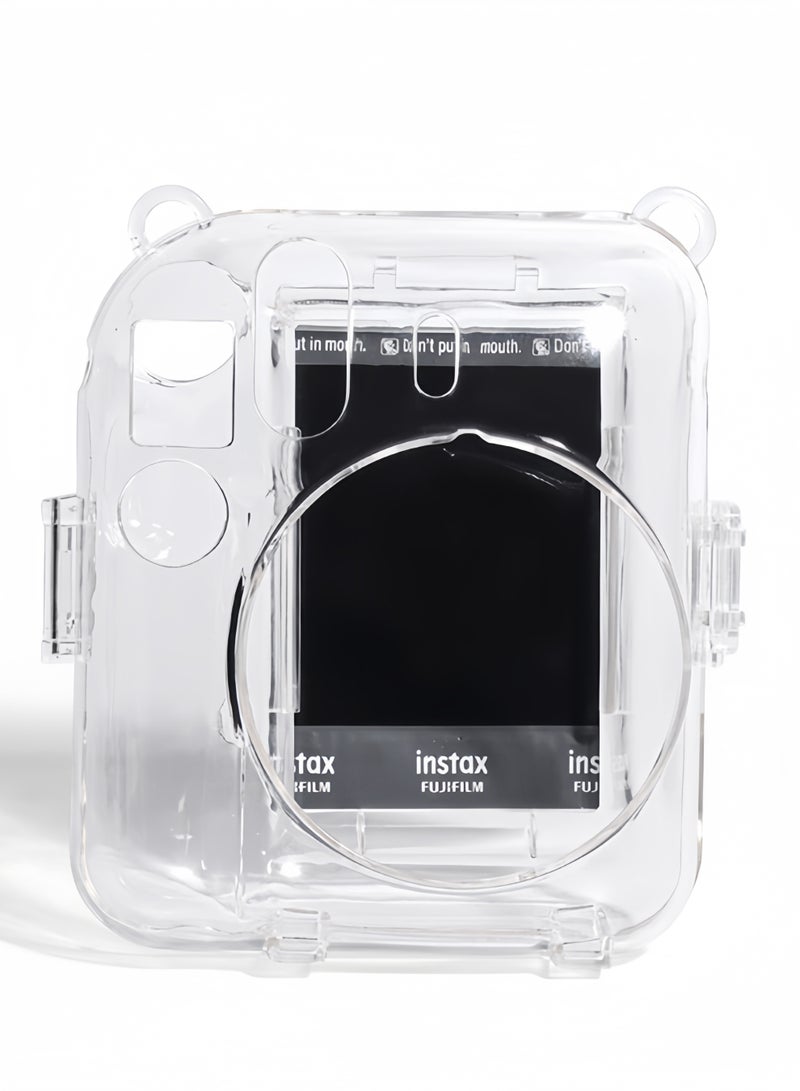 For Instax Mini 12 Case,Instant Camera Case Protective Camera Case with Shoulder Strap and Sticker,Protective Clear Case for Instax Mini 12 Instant Camera(Blue) - Image 4