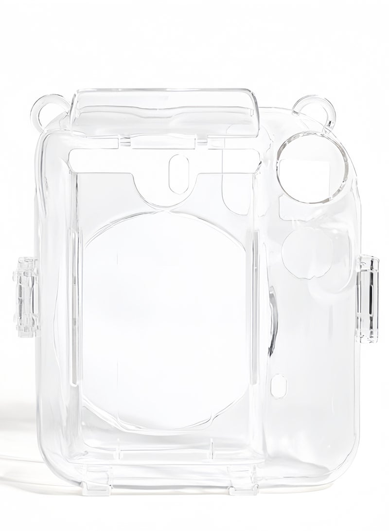 For Instax Mini 12 Case,Instant Camera Case Protective Camera Case with Shoulder Strap and Sticker,Protective Clear Case for Instax Mini 12 Instant Camera(Blue) - Image 3