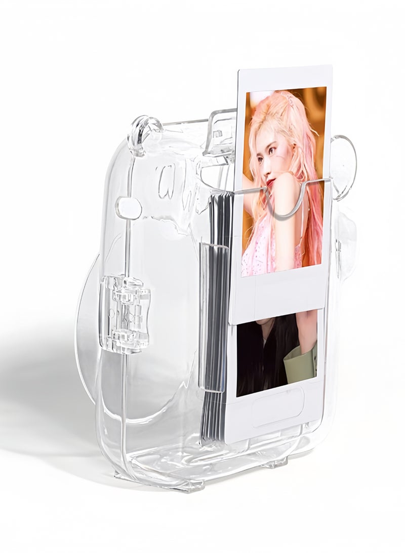 For Instax Mini 12 Case,Instant Camera Case Protective Camera Case with Shoulder Strap and Sticker,Protective Clear Case for Instax Mini 12 Instant Camera(Blue) - Image 5