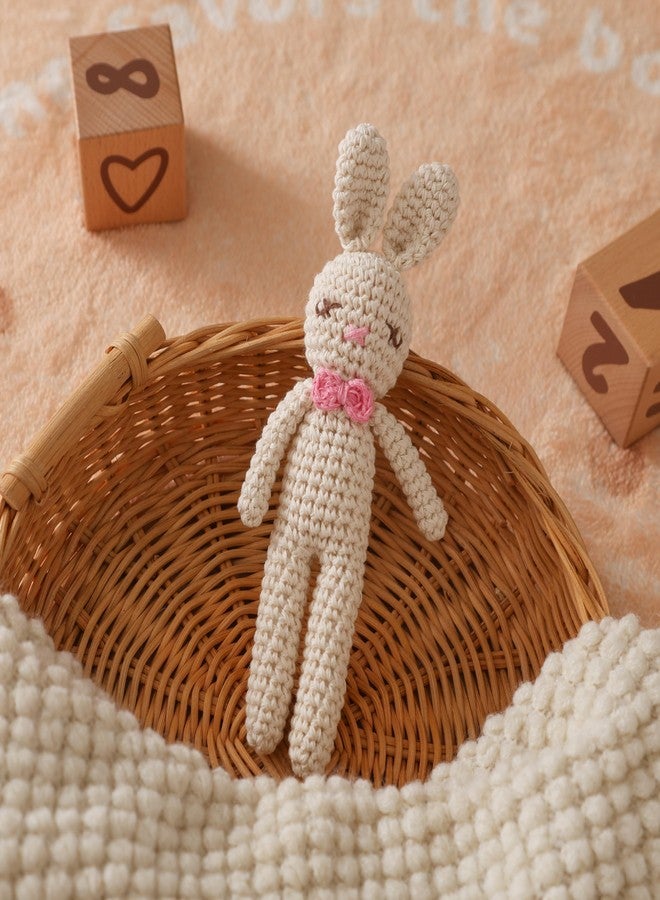 GOODMOM Natural Hand-Knit Wooden Baby Rattle - Soft Animal Shaped Sensory Toy for Newborns, Infants | Safe Beechwood & Crochet Texture | Perfect Baby Shower Gift - Image 4