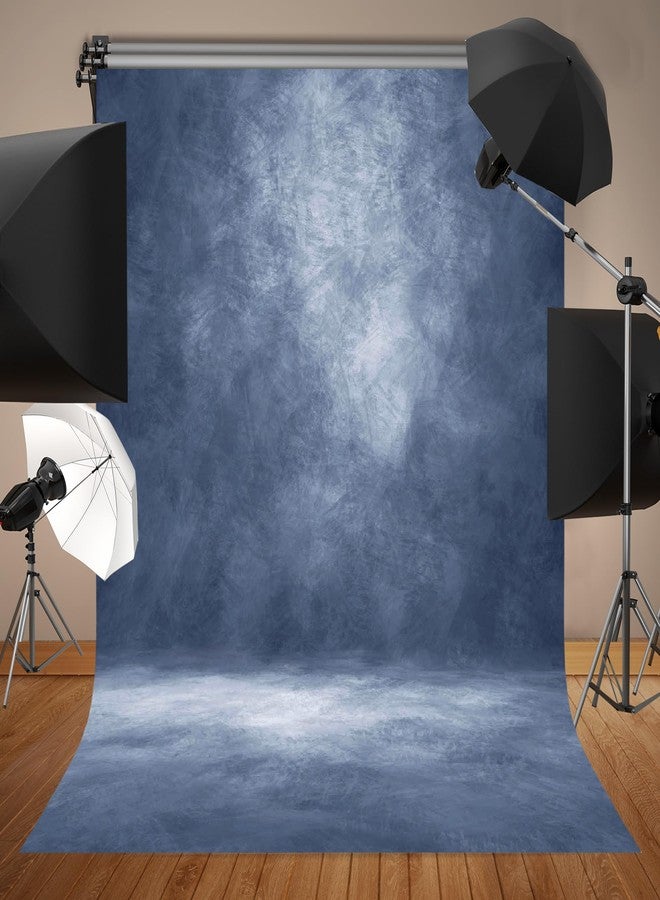 Haboke Abstract Professional Photography Backdrop for Portrait Photo Props Booth Background Photoshoot Studio with Polyester Fabric Roller Pocket on Top (8x12ft,Blue,No Stand) - Image 5
