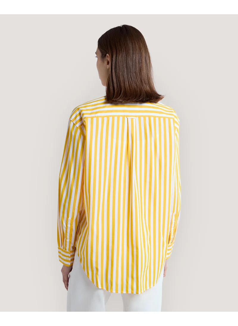 غانت Gant Relaxed Fit Classic Striped Poplin Shirt