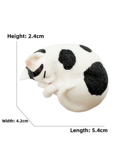 Children's Simulation Cat Model Cloth Doll Cat Lazy Orange Cat Leg Lifting Cat Sleeping Posture Flower Cat Siamese Cat Pet Cat Ornaments-Color:1518 Sleeping Cat (29g)