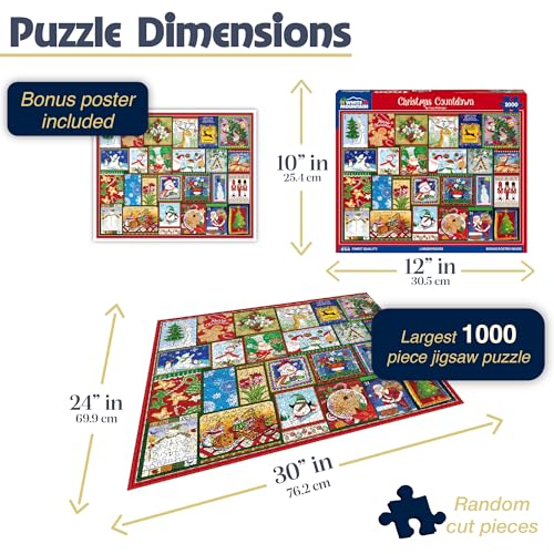 WHITE MOUNTAIN PUZZLES Christmas Countdown 1000 Piece Puzzle 1 EA - Image 5
