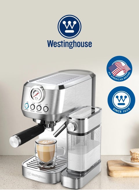 Coffee Machine Espresso Coffee Maker – 20-Bar Pressure, Integrated Milk Frother, 700ml Milk Tank, Stainless Steel Design