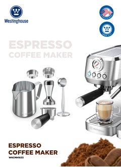 Westinghouse WKCMH1633 Espresso Coffee Maker – 20-Bar Pressure, Integrated Milk Frother, 700ml Milk Tank, Stainless Steel Design - pzsku/Z15929854C9765CFFCD68Z/45/_/1740941662/93ca9930-7509-4323-8fc2-2aa01e364bef