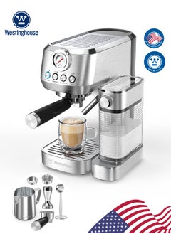 Westinghouse WKCMH1633 Espresso Coffee Maker – 20-Bar Pressure, Integrated Milk Frother, 700ml Milk Tank, Stainless Steel Design - pzsku/Z15929854C9765CFFCD68Z/45/_/1740941692/f10339a8-7bd6-47a1-b8fa-128331d406f8