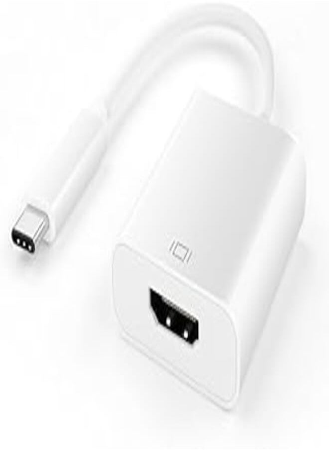 TNP Products محول TNP USB Type C إلى HDMI - USB-C 3.1 ذكر إلى HDMI أنثى عالي السرعة Ultra HD UHD 4K 1080P محول فيديو صوت AV كابل سلك موصل قابس (أبيض) 