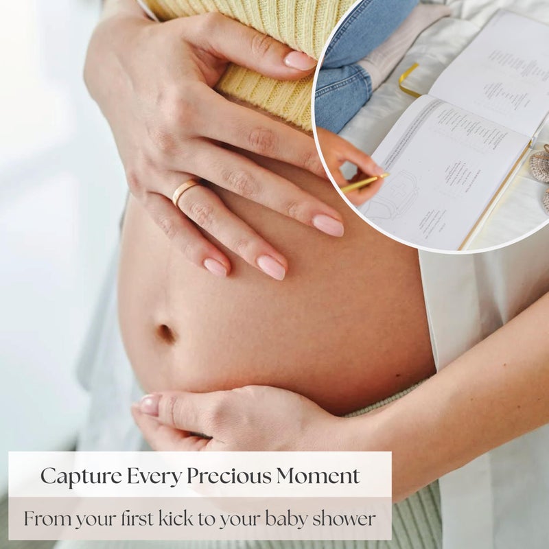 Bibi & Beau Complete Pregnancy Journal & Memory Book - Weekly Pregnancy Scrapbook with Ultrasound Photo Slots - Pregnant Planner Tracking, Milestone Tracker & Firstâ€‘Year Keepsake - Image 2