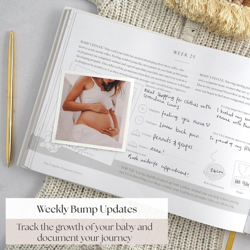Bibi & Beau Complete Pregnancy Journal & Memory Book - Weekly Pregnancy Scrapbook with Ultrasound Photo Slots - Pregnant Planner Tracking, Milestone Tracker & Firstâ€‘Year Keepsake - Image 5