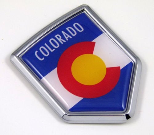 Car Chrome Decals Colorado CO USA State Flag Car Chrome Emblem Decal Sticker Bike Laptop Boat 3dd Sticker Badge Shield Shape - Image 2