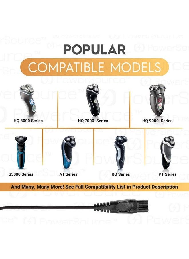 PowerSource - Charger For Philips Norelco Hq8505 2000 3000 3100 3500 7000 5000 8000X 8500X 9000 Series Mg7 S1560 Electric Shaver Razor Aquatec Multigroom Beard Trimmer 15V Ac Adapter Power Supply Cord - Image 1