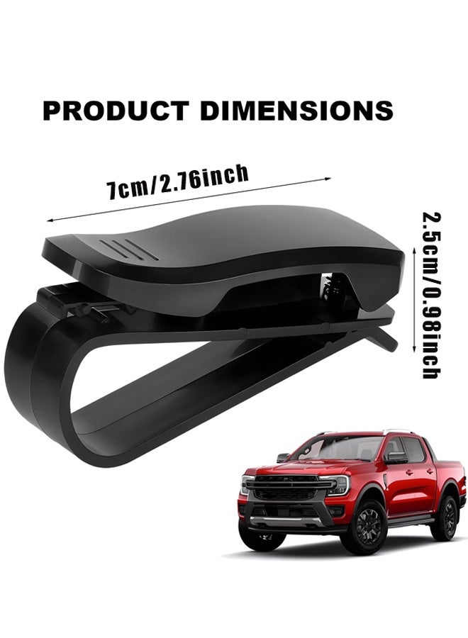 4PCS Car Sun Visor Sunglass Holder, Eyeglasses Hanger with Ticket Clip for Auto SUV Truck - Image 2
