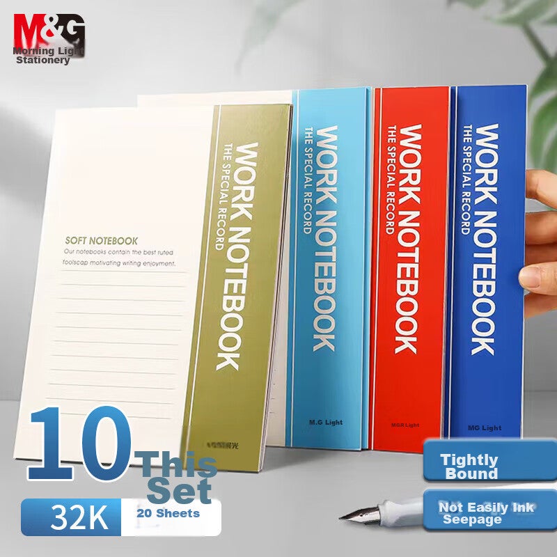 M & G قرطاسية دفتر, 32K مشروع لينة نسخة مجلة, مخطط اليومية المحمولة, المحاسبة اجتماع كتاب سجل العمل, اللوازم المكتبية, 20 ورقة نسخة رقيقة, 10 أجهزة الكمبيوتر المحمولة R32210 - Image 1
