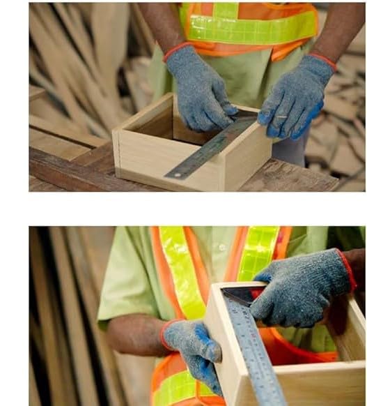 GLOBUS- 1714 Tri Square Hand Tool Set of 2 Includes 6 Inch and 8 Inch Measuring Squares | Ideal for for Home and Professional Carpentry Woodworking and Metalworking | Precision Angled Tools | - Image 5