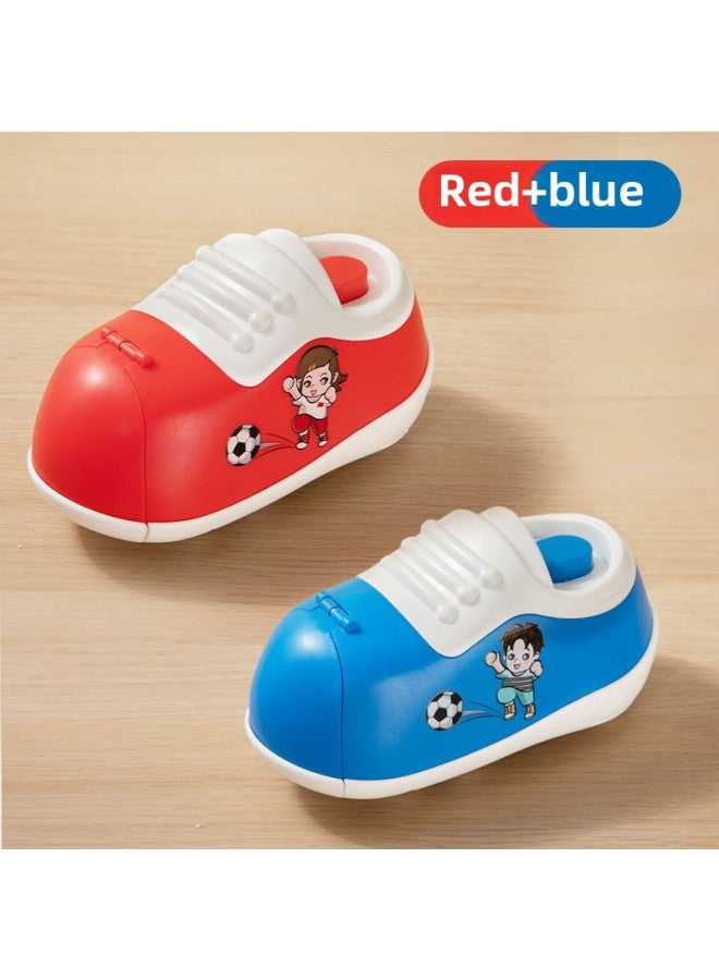 Children's Catapult Sliding Football Shoes World Cup With Light Gifts Parent-child Interactive Competitive Toys Can Be Sent On Behalf-Color:Red + Blue - Image 1