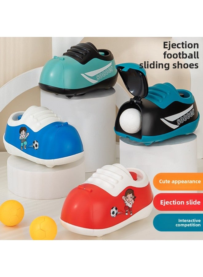 Children's Catapult Sliding Football Shoes World Cup With Light Gifts Parent-child Interactive Competitive Toys Can Be Sent On Behalf-Color:Red + Blue - Image 5