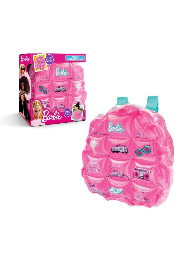 Barbie Sinco Creations Barbie Bubble Backpack, Inflatable Pvc Mini Backpack With Adjustable Straps, Durable, Stylish & Fun Bag For Kids Ages 3Y+ - Image 1