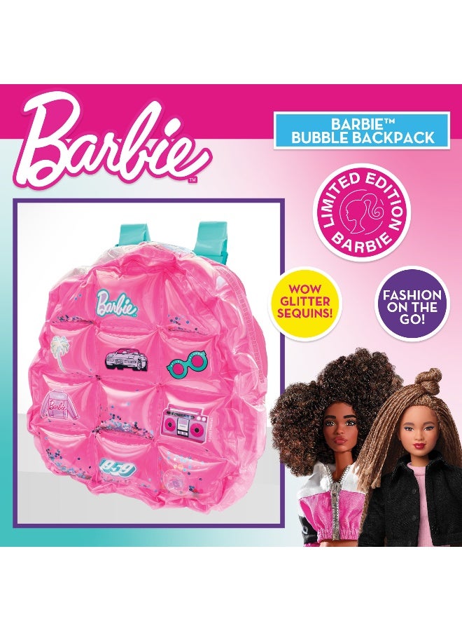 Barbie Sinco Creations Barbie Bubble Backpack, Inflatable Pvc Mini Backpack With Adjustable Straps, Durable, Stylish & Fun Bag For Kids Ages 3Y+ - Image 4