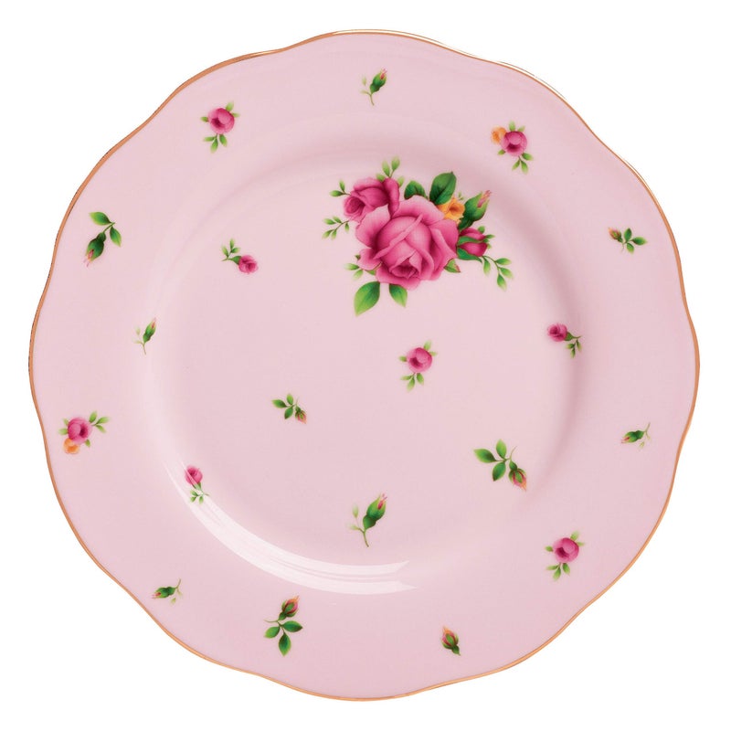 ROYAL ALBERT Royal Albert New Country Roses Pink Salad Plate  8 