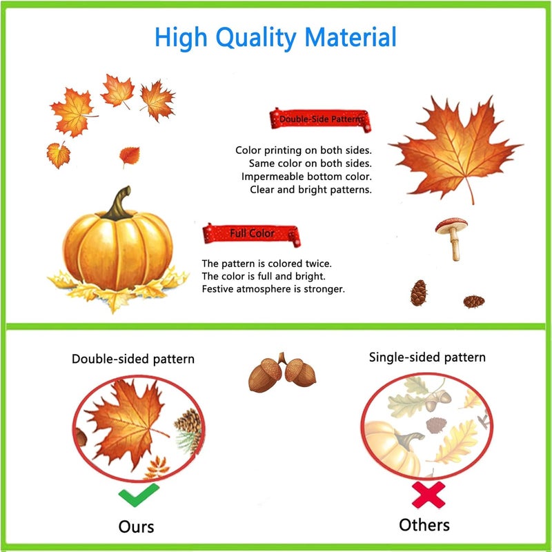 Afmivs Fall Window Clings for Glass Windows, 71pcs Autumn Window Clings Maple Leaf Pumpkin Window Sticker Thanksgiving Decor, 7 Sheets Fall Decorations for Classroom Office Home Indoor Clearance Party - Image 5