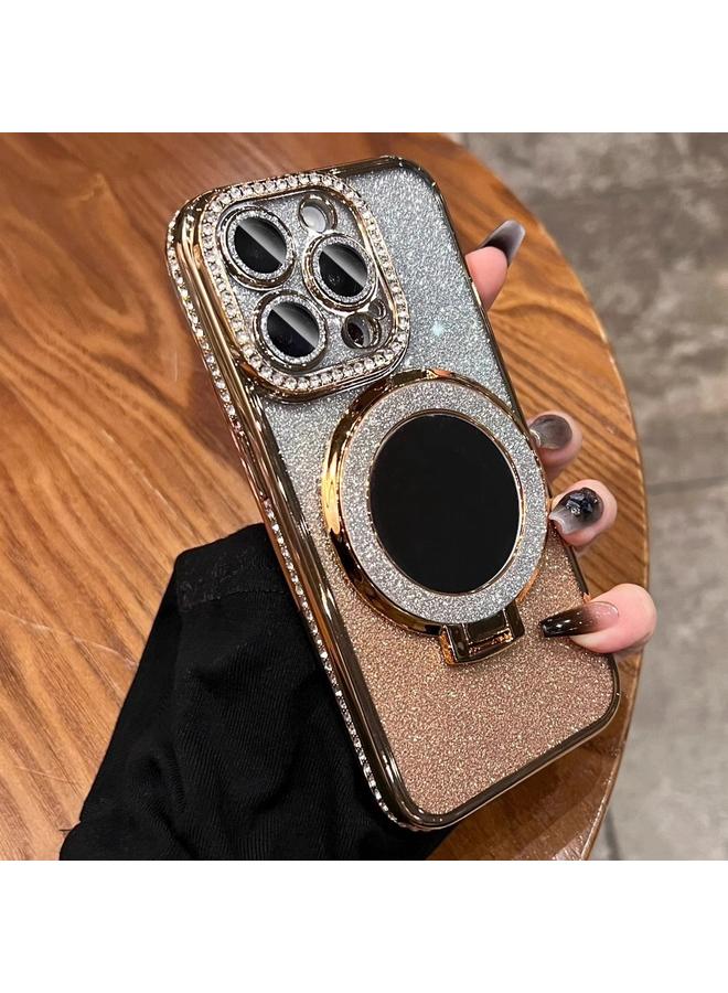 Zaboon Case For iPhone 13 Pro Rhinestone Mirror Glitter MagSafe TPU Phone Case - Image 1