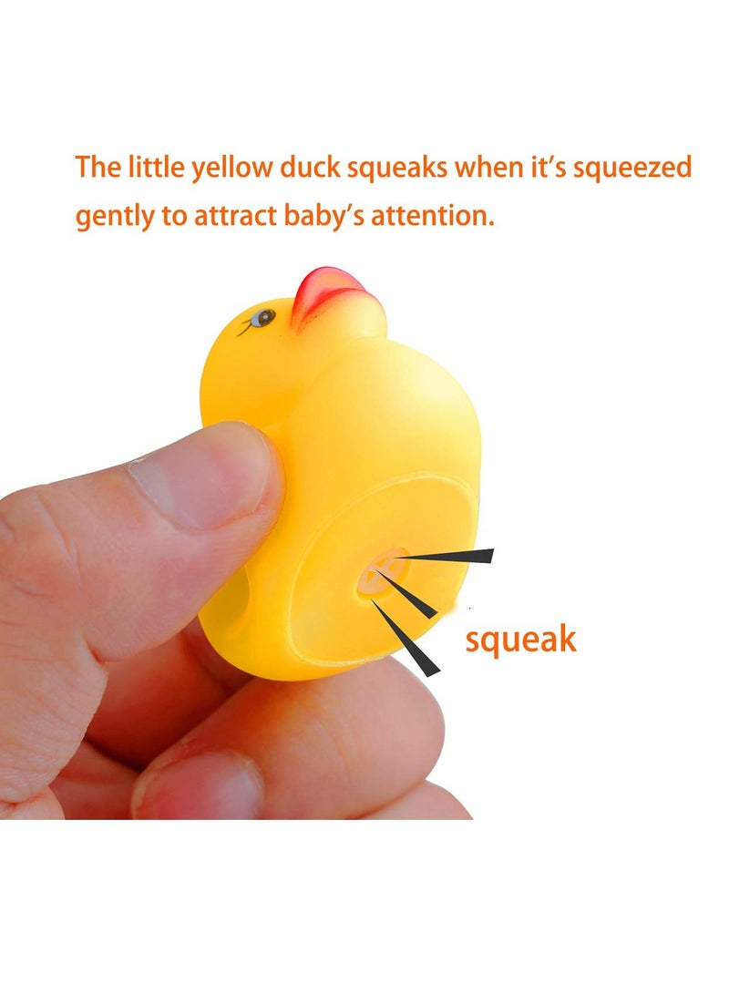 50 PCS Mini  Rubber Duck, Tiny Baby Shower Rubber Ducks, Squeak Ducks Baby Shower Toy for Toddlers Boys Girls, Great for Shower - Image 3