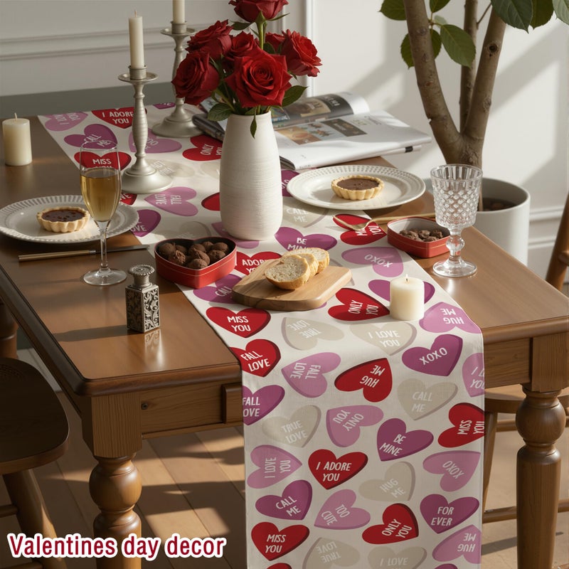 OHOME Valentines Day Decorations - Valentines Table Runner | Valentines Day Decor Party Favors Supplies - Galentines Day Decorations Centerpiece Accessories for Home Kitchen - Image 3