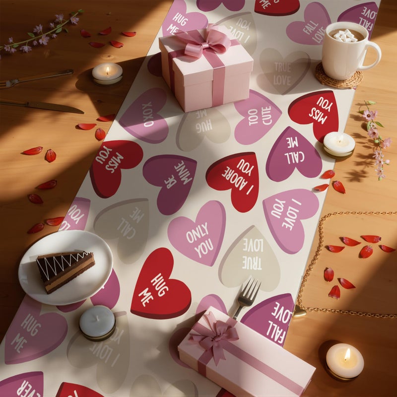 OHOME Valentines Day Decorations - Valentines Table Runner | Valentines Day Decor Party Favors Supplies - Galentines Day Decorations Centerpiece Accessories for Home Kitchen - Image 5