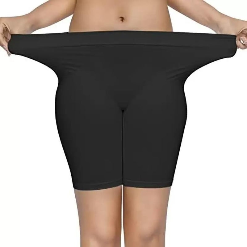Mysha Women's High Waist Seamless Cycling Shorts - 3 Pack (Black, White, Nude) - Image 3