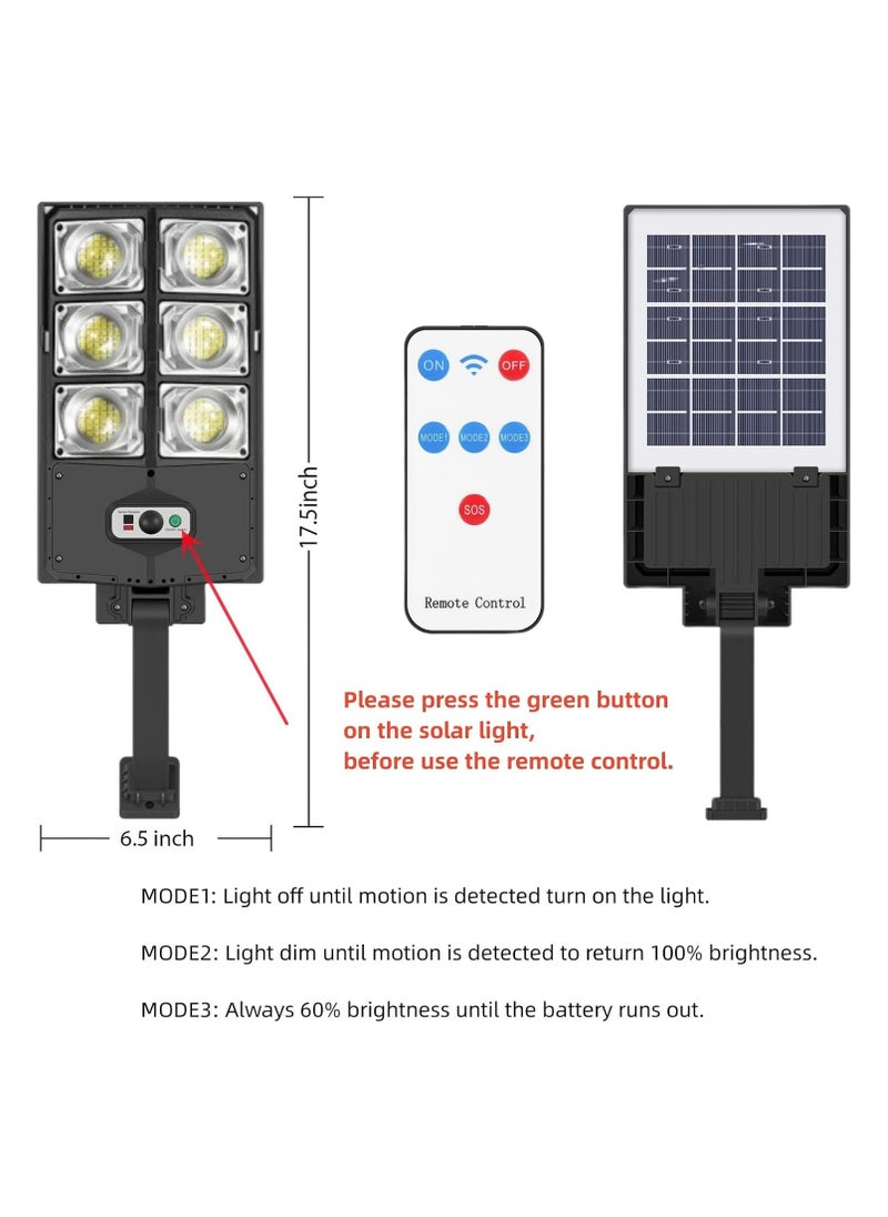 SOLAR - Solar Street Lights 180 LED Super Bright Solar LED Light Outdoor Street Lamp 3 Light Mode Motion Sensor IPX4 Waterproof Light for Garage ,Garden Street(W789A-3) - Image 1