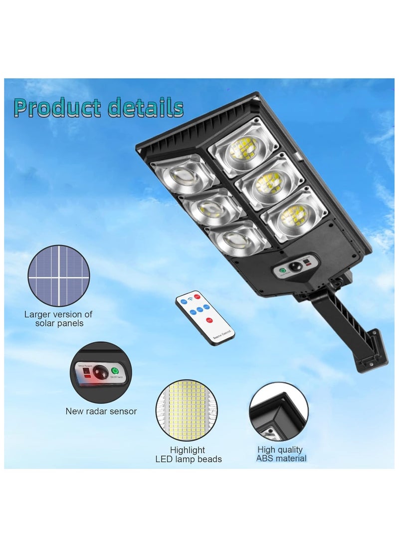 SOLAR - Solar Street Lights 180 LED Super Bright Solar LED Light Outdoor Street Lamp 3 Light Mode Motion Sensor IPX4 Waterproof Light for Garage ,Garden Street(W789A-3) - Image 1