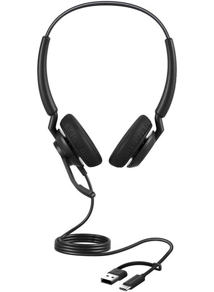 Jabra Engage 40 Stereo Wired USB-C/A Headset for PC – UC Certified, 2-Microphone Noise-Cancelling System, Noise-Isolating Ear Cushions, Busylight, SafeTone 2.0 Hearing Protection, 20mm Speakers, Black | 4099-419-269 - Image 3