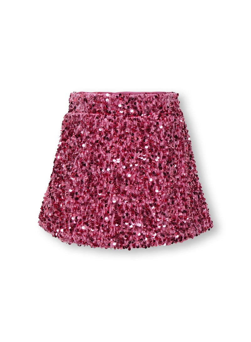 ONLY Girl's Confidence Life Sequin Jersey Skirt - Image 4