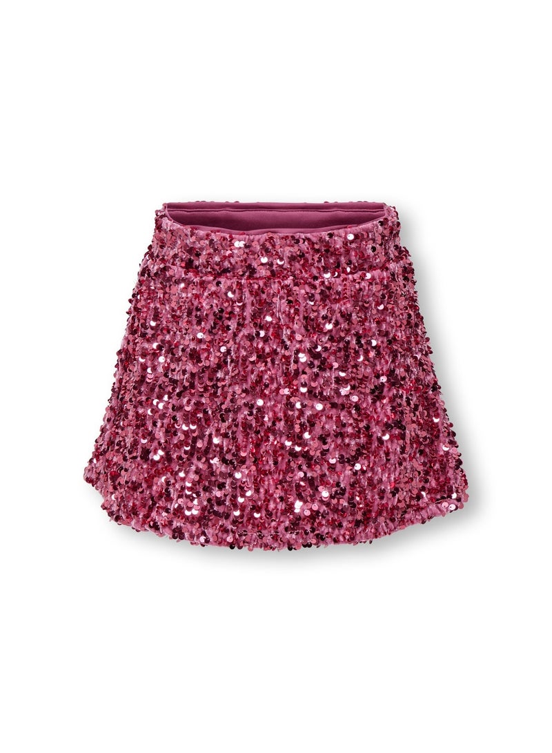 ONLY Girl's Confidence Life Sequin Jersey Skirt - Image 1