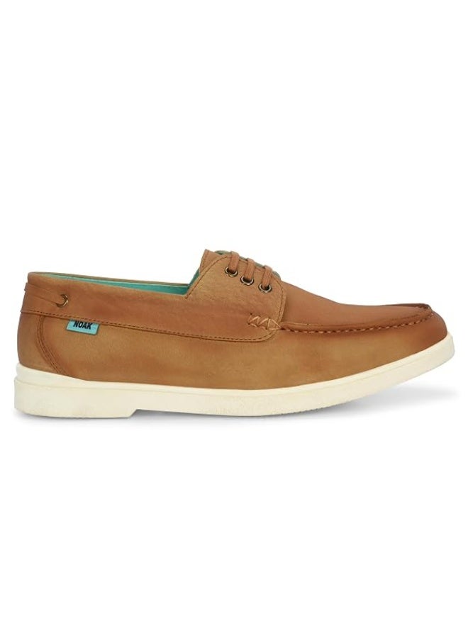 Noak Mens Canvas Wanderers Sneakers |Organic Cactus Leather BO-at Shose| Comfortable, Flexible & Breathable|Tan|8 UK - Image 2