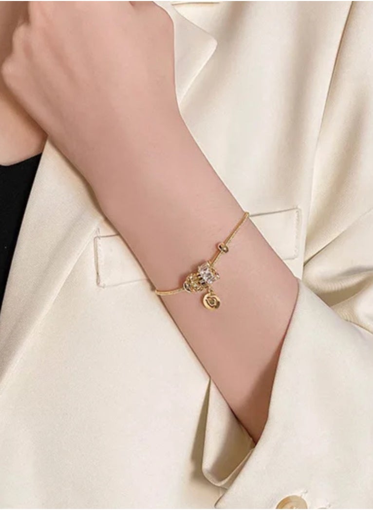 sixtyfour Elegant Gold Plated Bracelet For Women  - Image 2