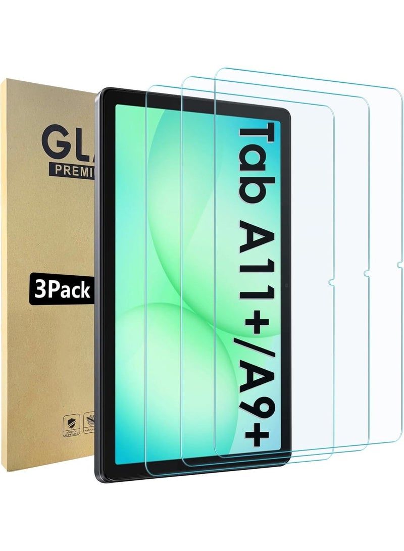 3 Pack Screen Protector Compatible with Samsung Galaxy Tab A11 Plus 11 inch 2025/ A9 Plus 11" 2023 SM-X210/X215/X216, Tempered Glass Film HD Clear Scratch-Resistant, Support Pencil and Face ID - Image 1