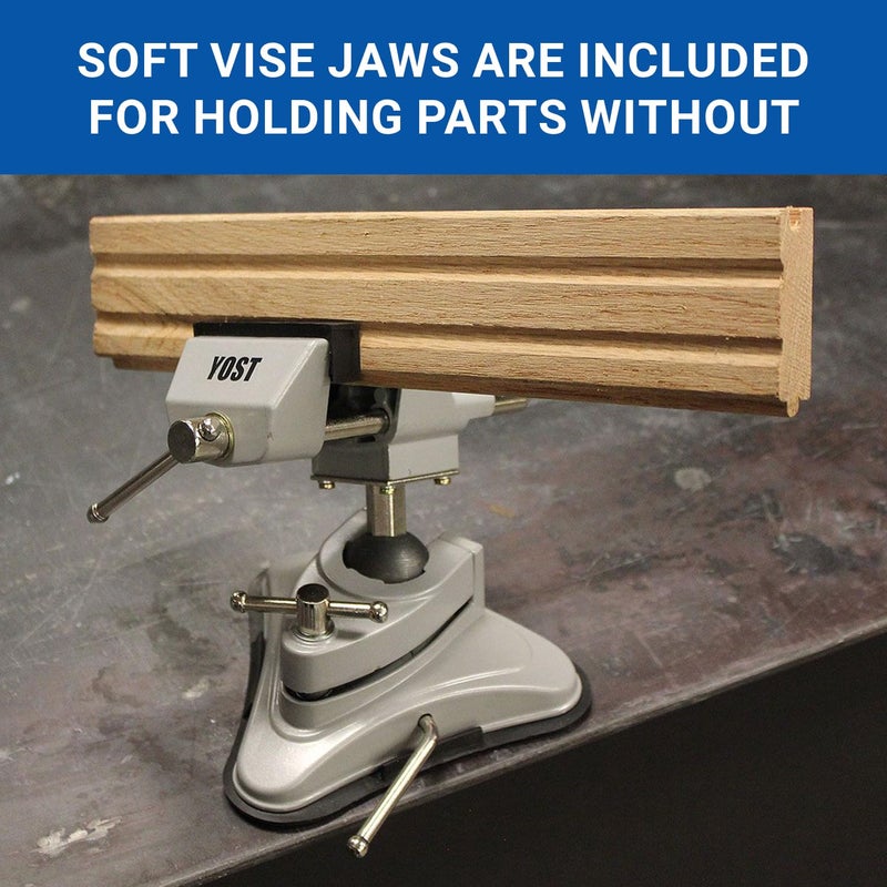 Yost Tools Yost V-275 Portable Vacuum Base Vise, Pivots Multi-Angle, 2.75â€ Jaw Width, (1 Pack), Silver - Image 5