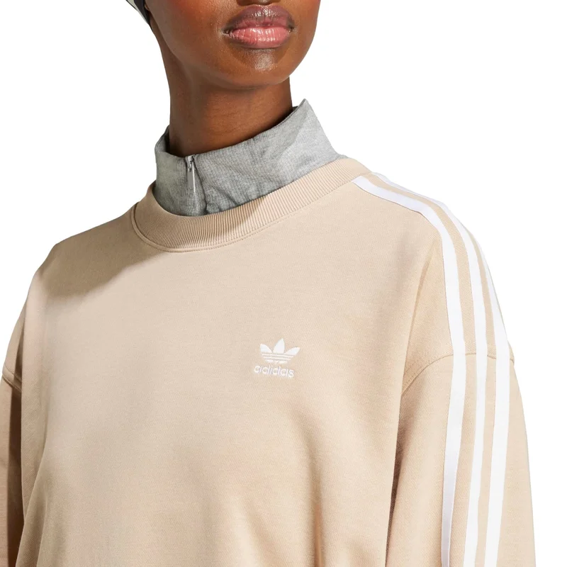 adidas سويت شيرت نسائي بيج 3 S CREW OS أوريجينالز