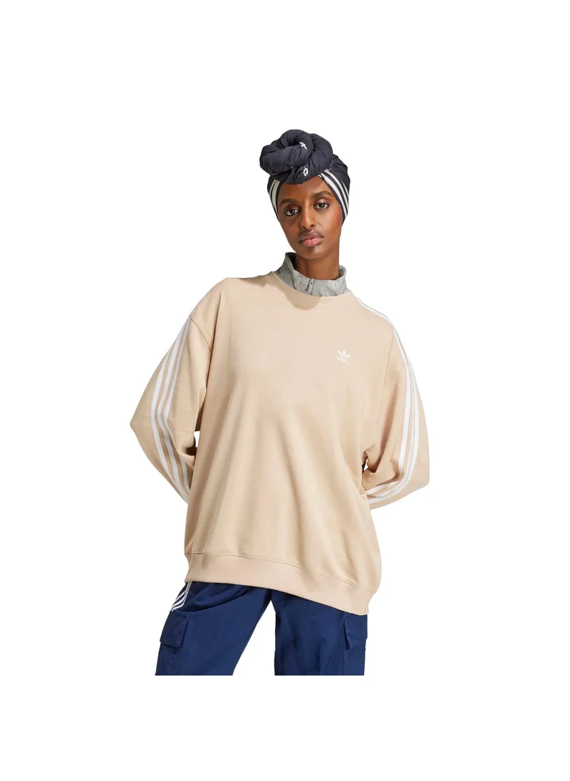 اديداس adidas 3 S CREW OS Beige Originals Women SWEATSHIRTS