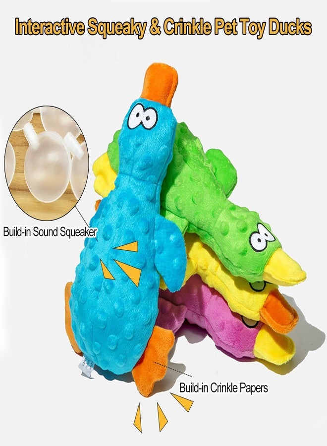 Adpartner Plush Squeaky Dog Toys, 2 Pack Squeak Duck Stuffed Squeaky Toys for Small, Medium Dogs to Keep Them Busy, Interactive Crinkle Dog Toys Soft Pet Chew Toy for Training and Reduce Boredom - Image 3