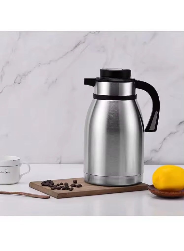 ابريق حراري لحفظ الشاي والقهوة والمشاريب الباردة مصنوع من الفولاذ القوي المقاوم للصدأ - 2000 مل - Image 1