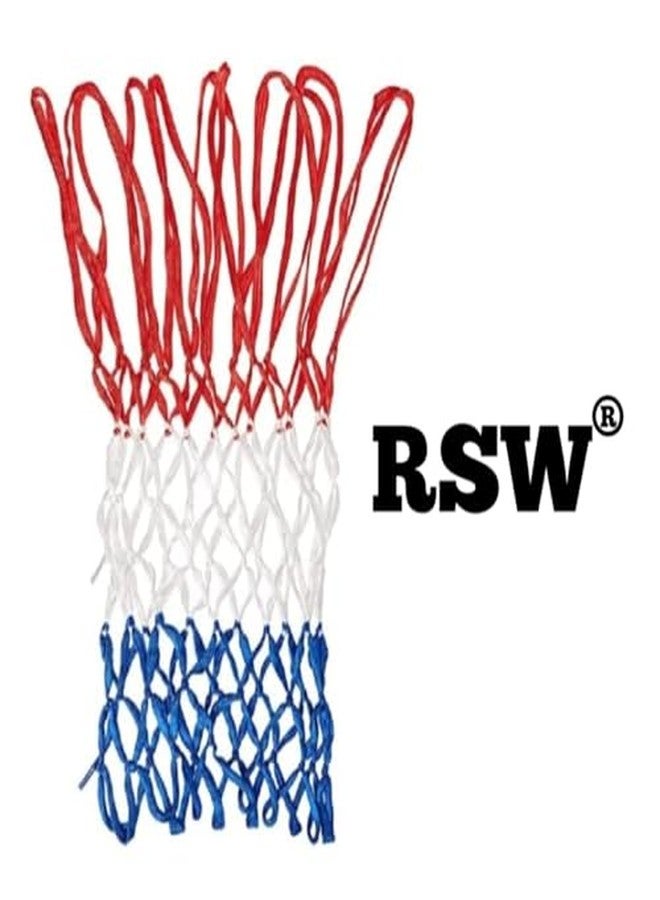 آر إس دابليو شبكة كرة سلة RSW، ملمس حريري، أحمر وأزرق - Image 4