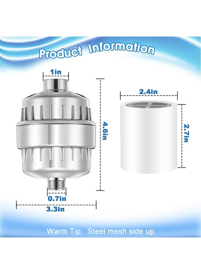 Enhon 6 Pack 20 Stage Shower Filter Replacement Cartridge, Shower Head Filter Refill for Hard Water to Remove Chlorine Fluoride Heavy Metal, High Output Bath Filter Cartridges for Skin Hair Healthy - Image 3