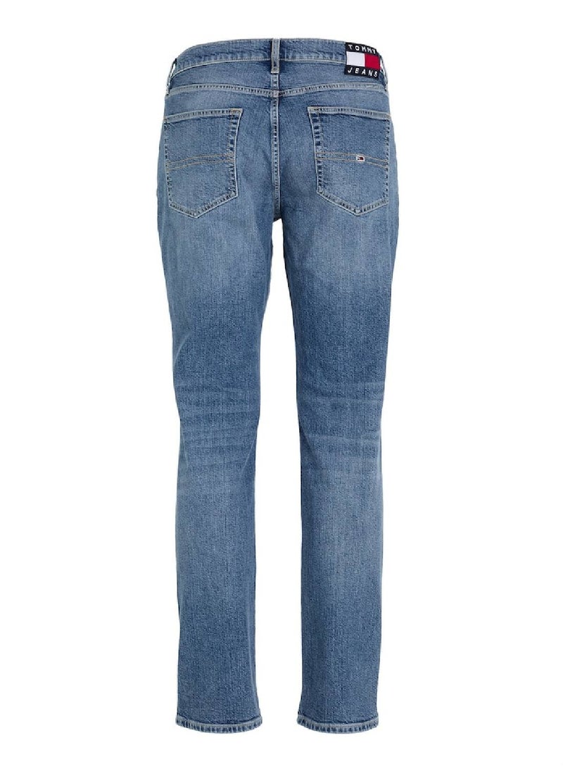TOMMY JEANS - Men's Ryan Regular Straight Faded Jeans, Blue - Image 1