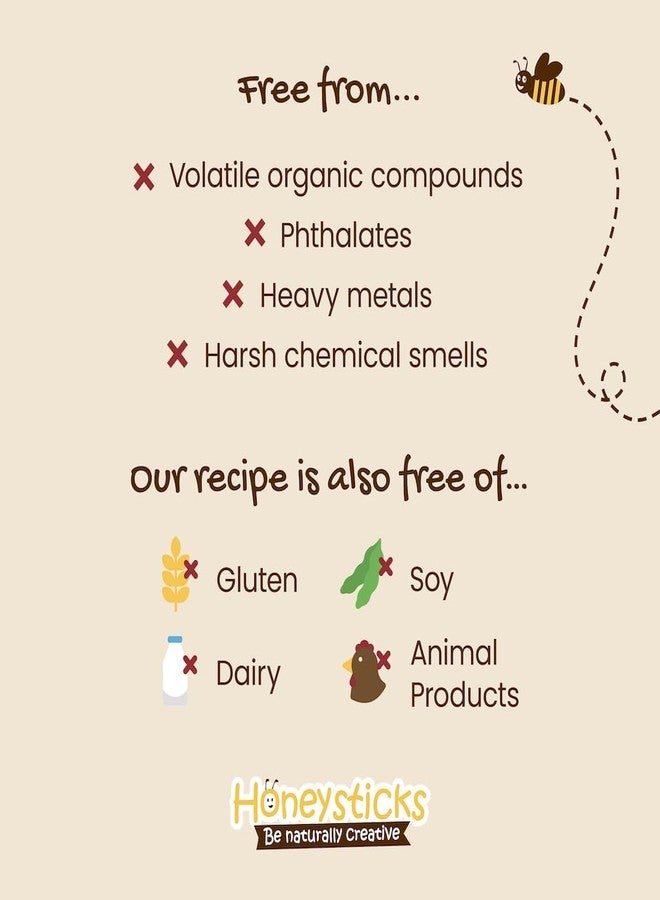 Honeysticks ألوان أصابع غير سامة من هونيستيك (6 ألوان زاهية)، قابلة للغسل من الجلد، آمنة للرسم بالأصابع للأطفال، للأعمار من 1-3، 2-4، 3-5، الطلاء الأول المثالي للفنانين الصغار من عمر 1 سنة وما فوق، قائمة على الماء، صديقة للبيئة - Image 3