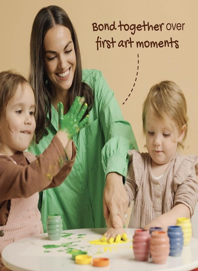 Honeysticks ألوان أصابع غير سامة من هونيستيك (6 ألوان زاهية)، قابلة للغسل من الجلد، آمنة للرسم بالأصابع للأطفال، للأعمار من 1-3، 2-4، 3-5، الطلاء الأول المثالي للفنانين الصغار من عمر 1 سنة وما فوق، قائمة على الماء، صديقة للبيئة - Image 4